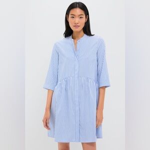 Tuckernuck Blue White Stripe Royal Shirt Dress size Small